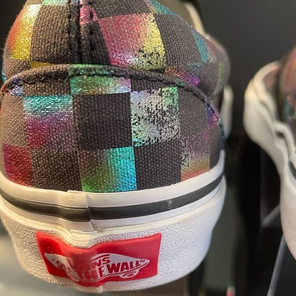 Vans Off the Wall Multicolored Foil Sneakers Slip On Shoes Size Men 5 Wom 6.5 - Picture 7 of 10